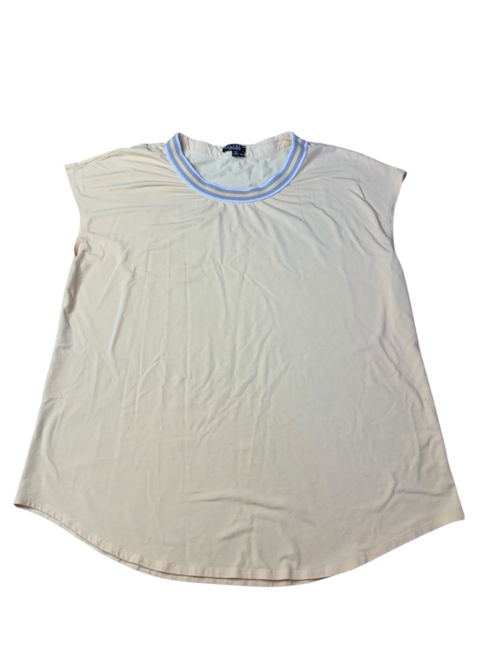 BYLYSE SPENARD Bamboo Cotton Blend Striped Neck Top - XL